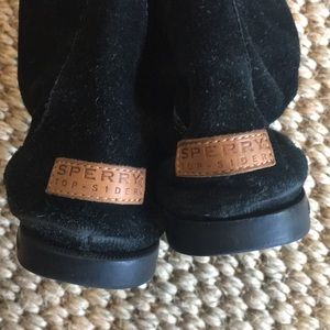 Sperry Moccasin longpoint suede boots 7 Black